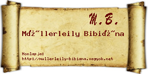 Müllerleily Bibiána névjegykártya